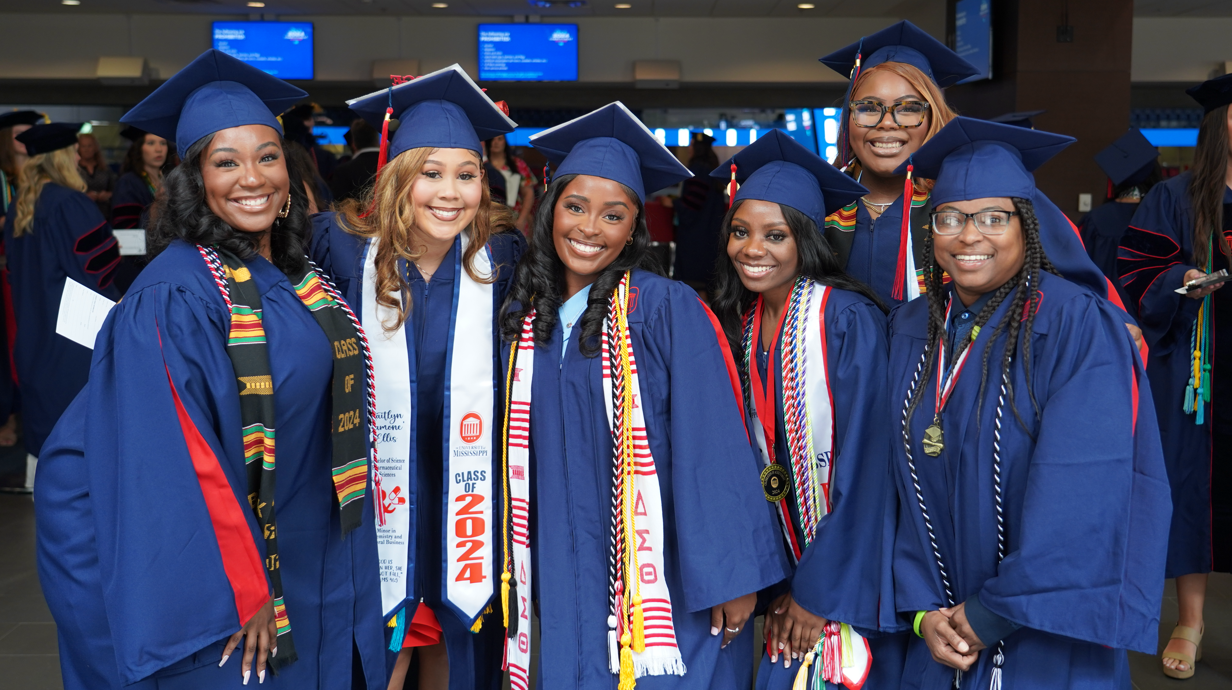 Students celebrating graduation