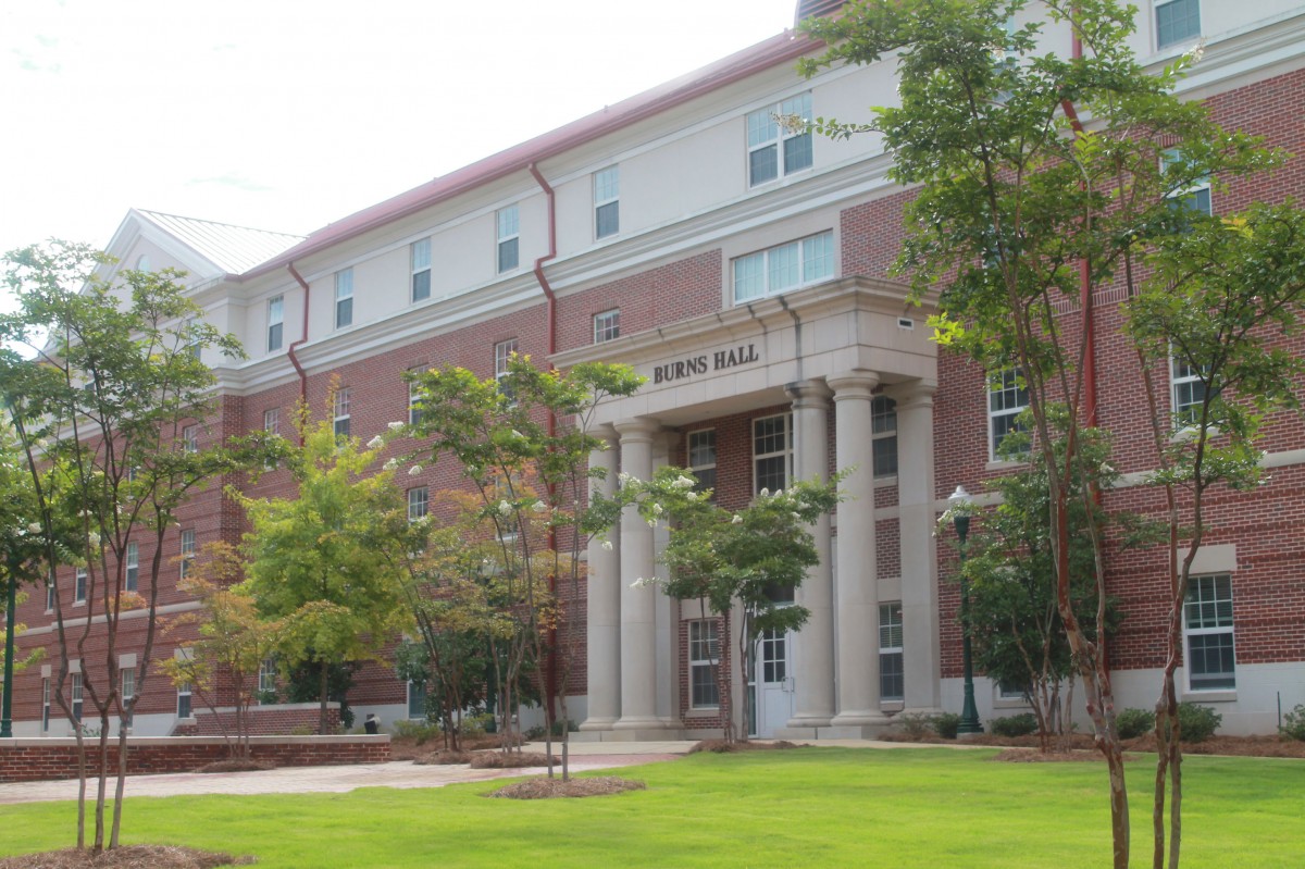 Burns Hall at the University of Mississippi.