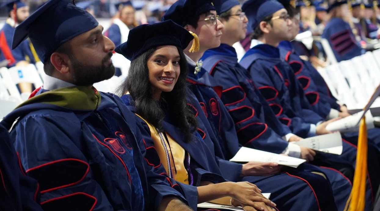 Student excited to graduate.