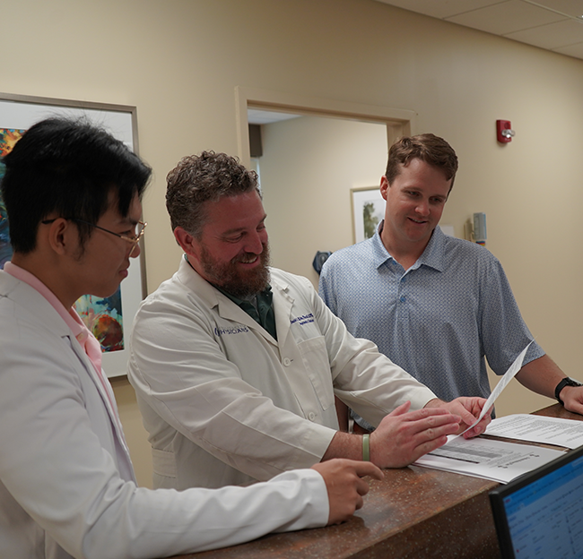 Faculty helping students
