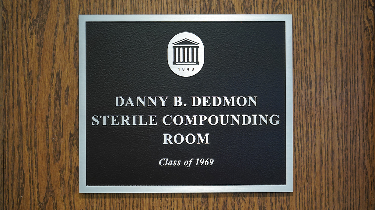 Plaque honoring Danny B. Dedmon