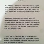 Letter written to new students at the University of Mississippi School of Pharmacy