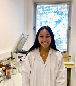 Dominique Dairion in the lab