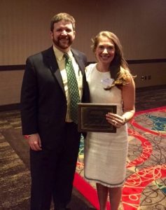 Anastasia Jenkins won the 2016 MSHP service award, presented by Todd Dear.